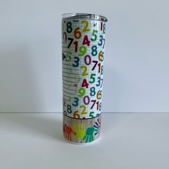Colorful Teacher Life 20oz Skinny Tumbler - Picture 4 of 4